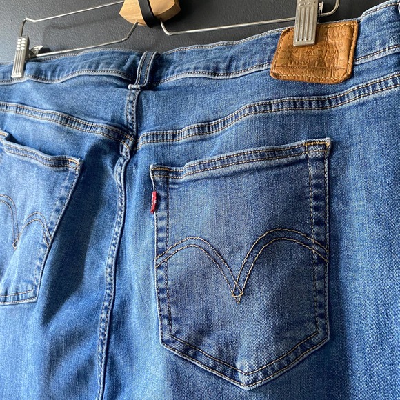 Levi's Wedgie Skinny Ripped Button Fly High Rise Jeans 20W - Picture 6 of 9